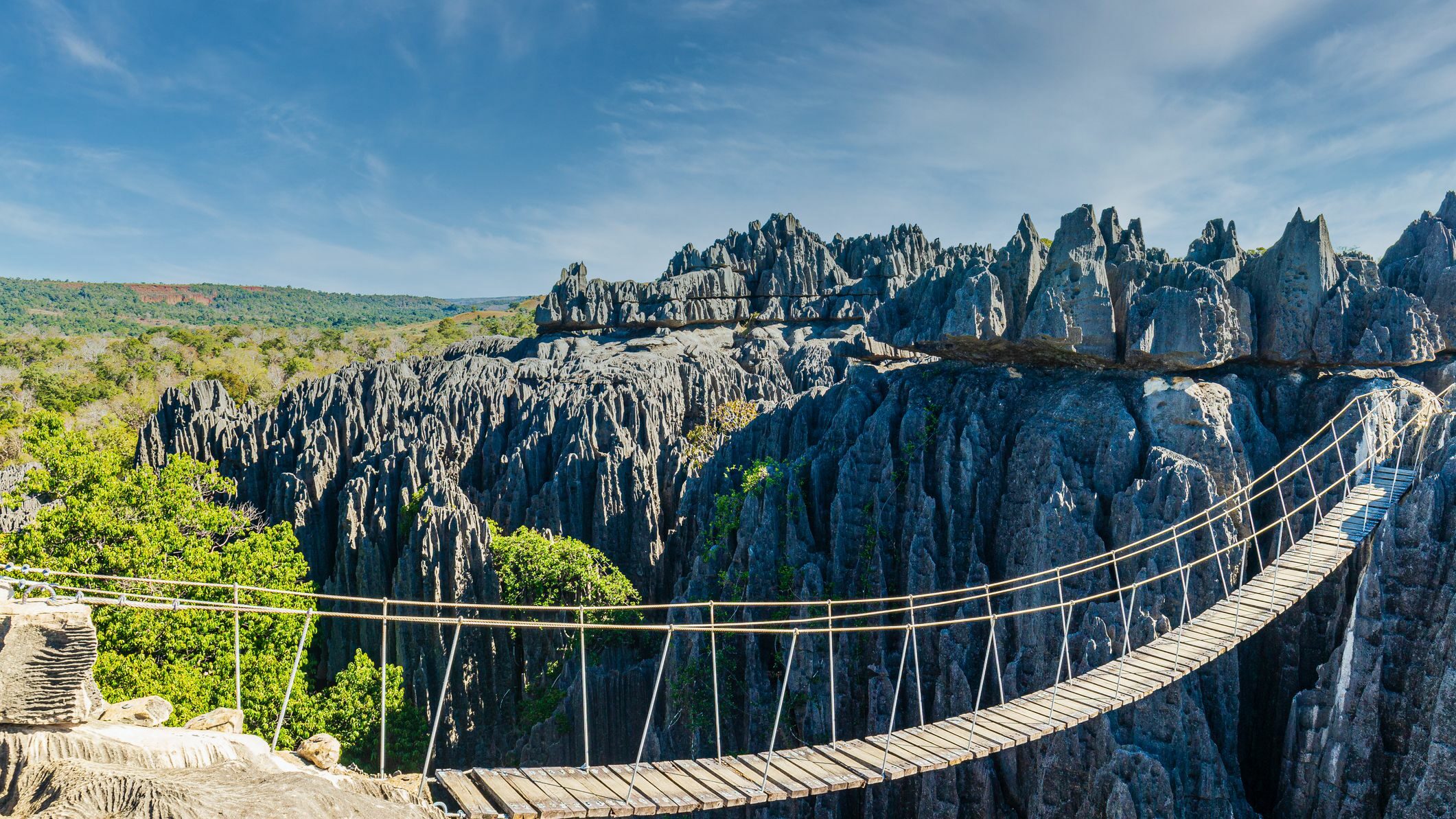 Tsingy of Bemaraha - UNESCO World Heritage - limestone pinnacles - forest of stone - West of Madagascar - Four wheel drive -adventure